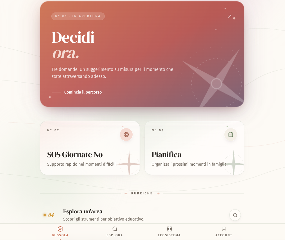 Bussola Digitale — le domande su età, tempo ed energia